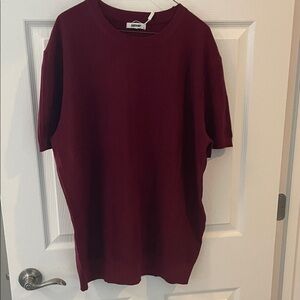Coofandy Burgundy Knit Sweater